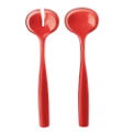 CLEAR RED SALAD SERVERS GRACE