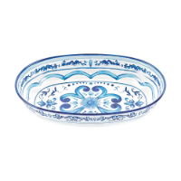 OVAL SERVE  BOWL  BLUES 33CM X 23CM