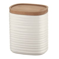 MILK WHITE M STORAGE JAR TIERRA