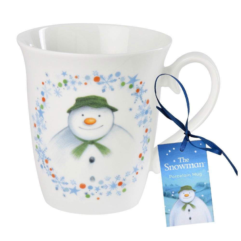 THE SNOWMAN™ LIGHT BLUE SINGLE MUG, GIFTING, THE SNOWMAN, EDDINGTONS, PORCELAIN, MUG, RAYMOND BRIGGS