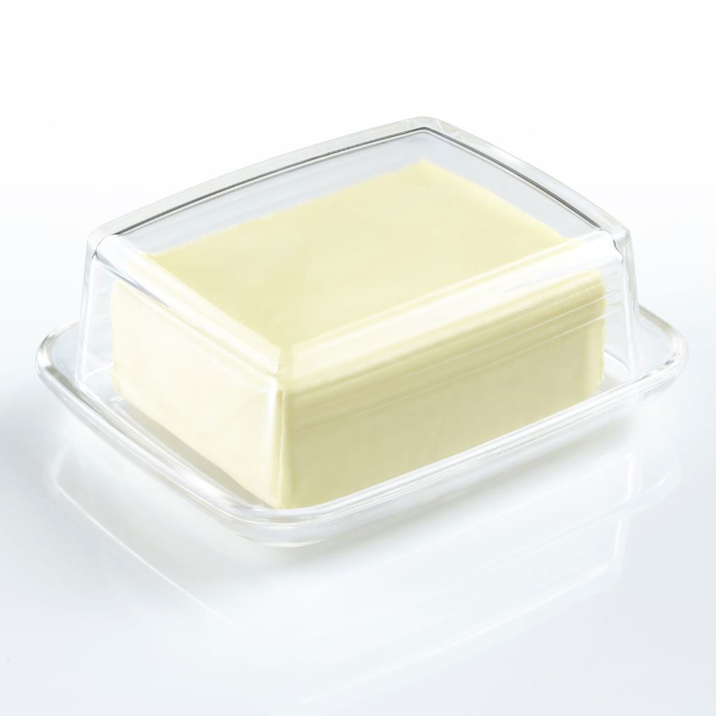 #GLASS BUTTER DISH CLEAR