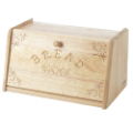 BEECHWOOD CARVED DROP FRONT BREAD BIN