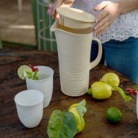 MILK WHITE PITCHER WITH LID TIERRA