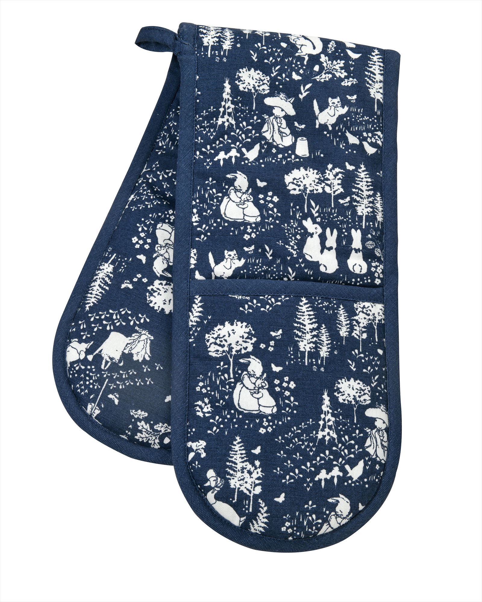 PETER RABBIT CLASSIC DARK BLUE DOUBLE OVEN GLOVE