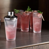 PILASTRO TALL GLASS TUMBLERS 4PC SET 