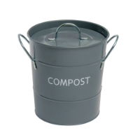 COMPOST PAIL GREY 22CM DIA