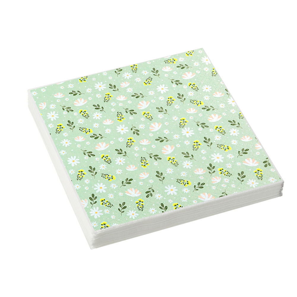  PETITES FLUERS MINT 3 PLY NAPKIN