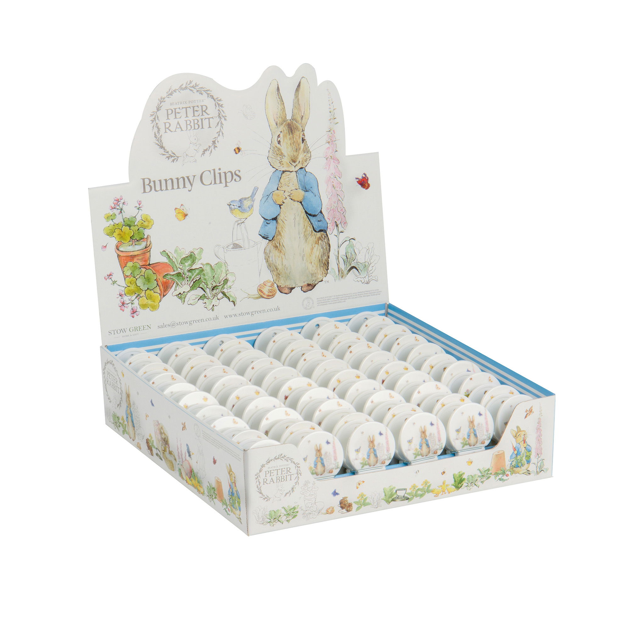  PETER RABBIT ORIGINAL BUNNY CLIPS DISPLAY OF 54