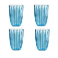 DOLCE VITA TURQUOISE SET OF 4 TUMBLERS 