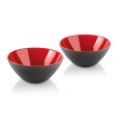 BLACK/RED SET 2 BOWLS CM 12 MY FUSION