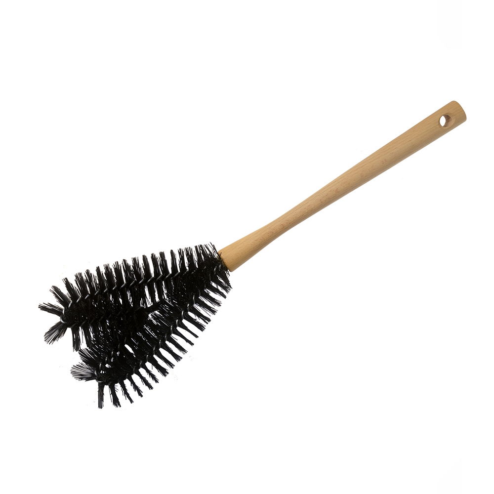 VALET,LAWNMOWER BRUSH, BEECH HANDLE, BLACK BRISTLES,