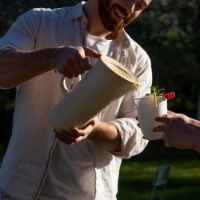 MILK WHITE PITCHER WITH LID TIERRA