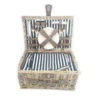 2 PERSON, TRADITIONAL, HAMPER, BLUE STRIPE, 