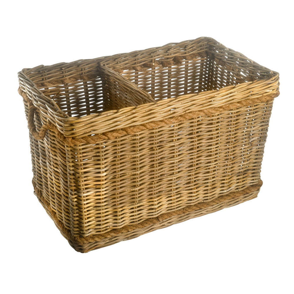 GRAND KUBU RATTAN LOG BASKET NO TEXT