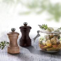 BISTRO PEPPER & SALT MILL SET 10CM CHOCOLATE NATURAL