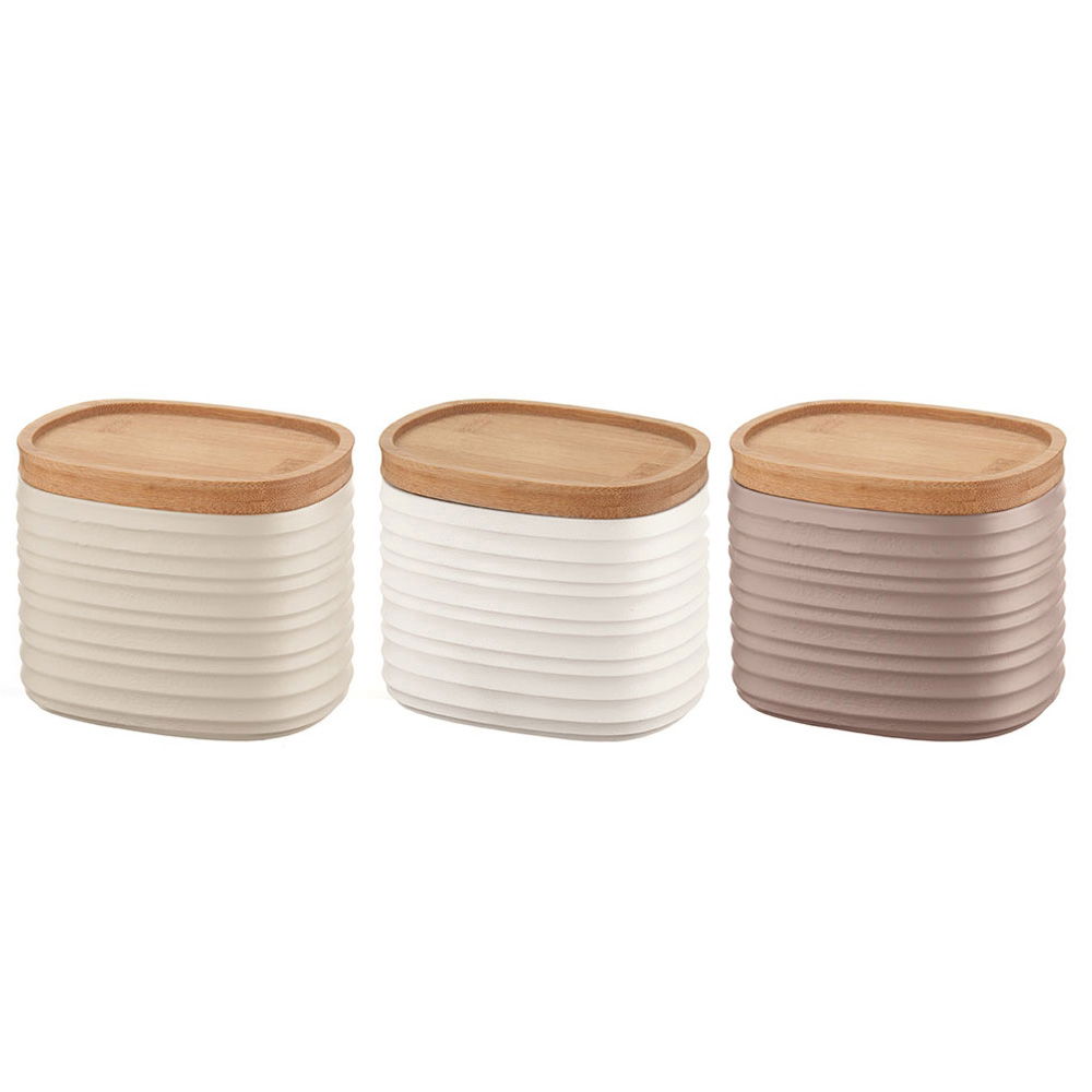 ASSORTED SET OF 3 S STORAGE JARS TIERRA