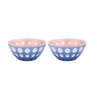 LE MURRINE PINK AND MARINE BLUE BOWLS 12.5CM DIA