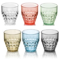 TIFFANY ASSORTED SET 6 LOW TUMBLERS 