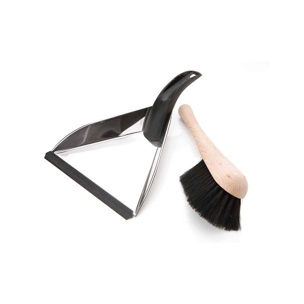 EDDS CLEAN, DUSTPAN & BRUSH,  WITH SOFT NATURAL, BRISTLES AND STEEL DUSTPAN