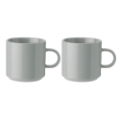 STELTON MUG SET OF 2 LIGHT GREY