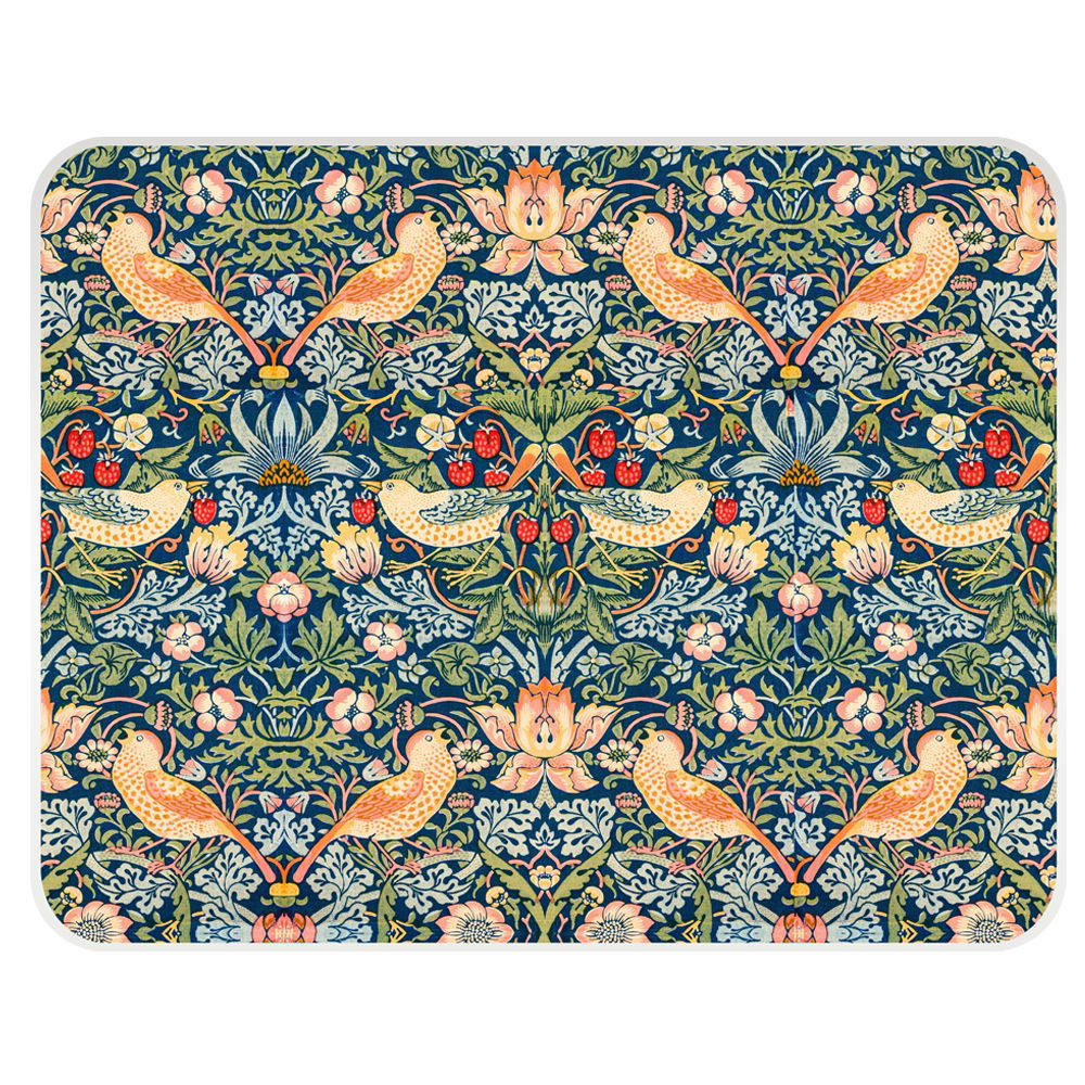 STRAWBERRY THEIF GLASS WORKTOP PROTECTOR 30 X 40CM (CL)