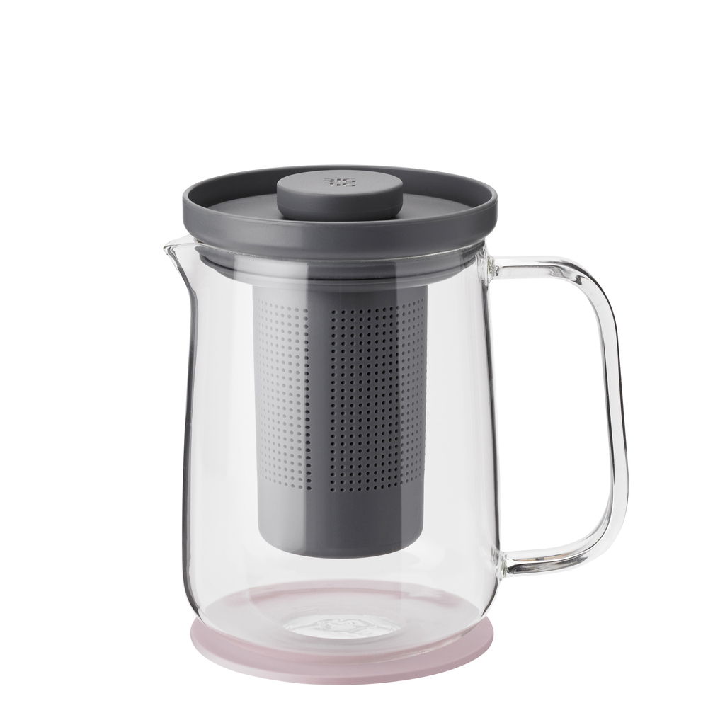 BREW IT PRESS TEA MAKER  0 7 L  GREY/ROSE