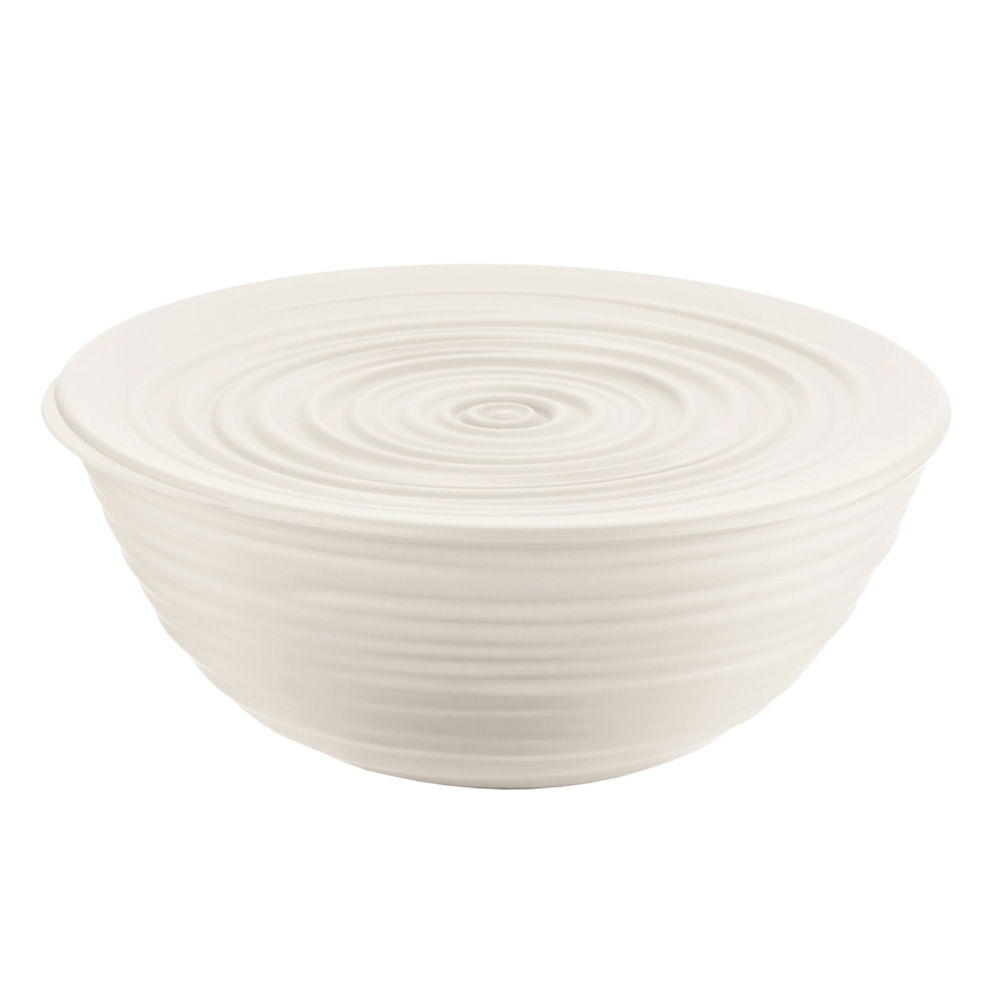 TIERRA LARGE LIDDED BOWL MILK WHITE 