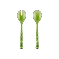 GUZZINI VANITY SALAD SERVERS WATER LILY GREEN