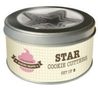 STAR COOKIE CUTTER SET 8PCS IN A TIN