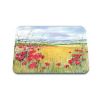 POPPIES GLASS BOARD MEDIUM 40X30CM