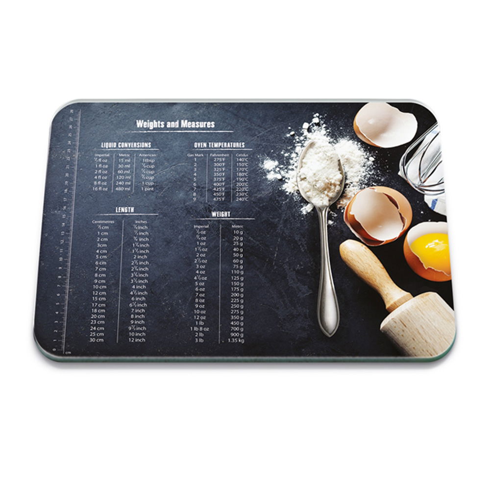 WEIGHTS & MEASURES BAKING 50 x 40CM LARGE WORKTOP PROTECTOR