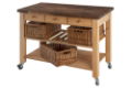 #WALNUT BLOCK TOP TROLLEY