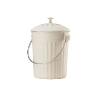 ECO COMPOST PAIL CREAM - BAMBOO FIBRE