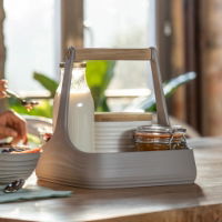 MILK WHITE TABLE CADDY 'ALL TOGETHER'