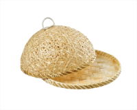 BAMBOO FOOD COVER BASKET NATURAL