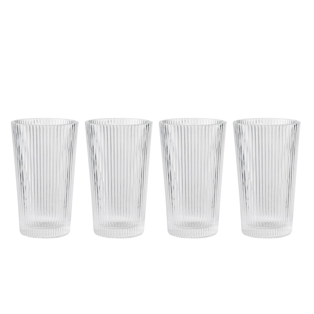 PILASTRO TALL GLASS TUMBLERS 4PC SET 