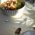 CLEAR SALAD SERVERS