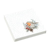 CHRISTMAS ROBIN PAPER 3 PLY NAPKINS 33 X 33CM
