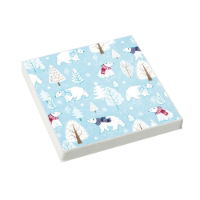 CUTE POLAR BEARS PAPER NAPKINS 33 X 33CM